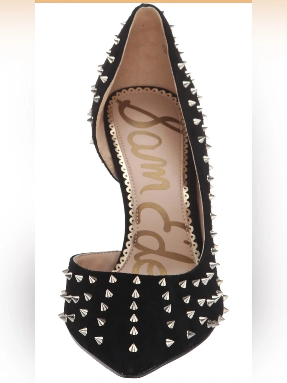 $149 Sam Edelman Haddlee d’orsay stud heel shoes 10 punk pump leather black